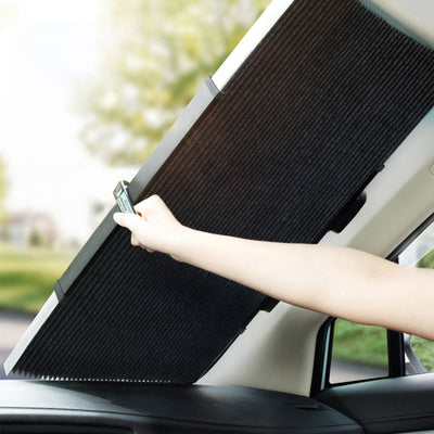 Accordion-Style Windshield Sunshield